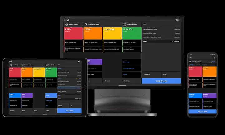 Selio POS într-o configurare mobilă de restaurant