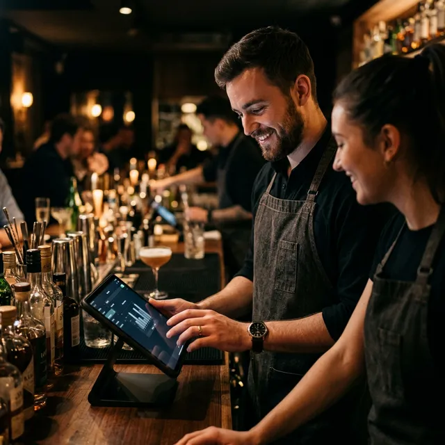 Hospitality staff splitting tips by role